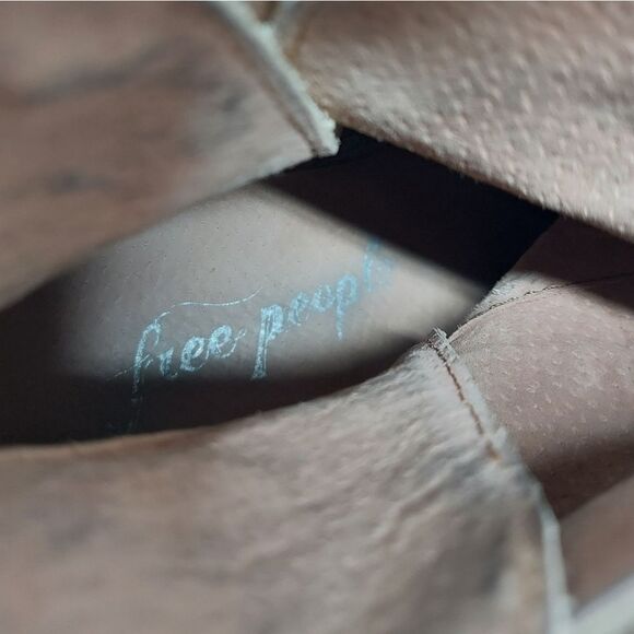 FREE PEOPLE Venture Suede Woven Leather Ankle Bootie Size 7 - Picture 10 of 11